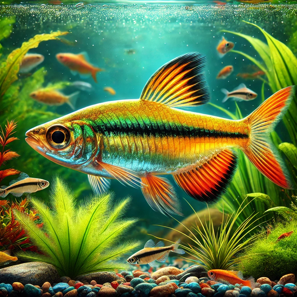 Barbus arulius Tre bandskäggig