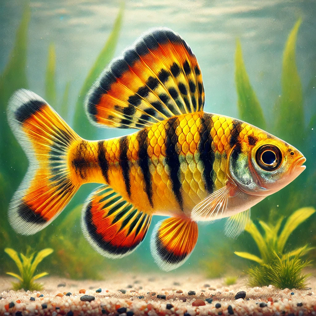 Barbus cumingi (Skäggig av ceylon)