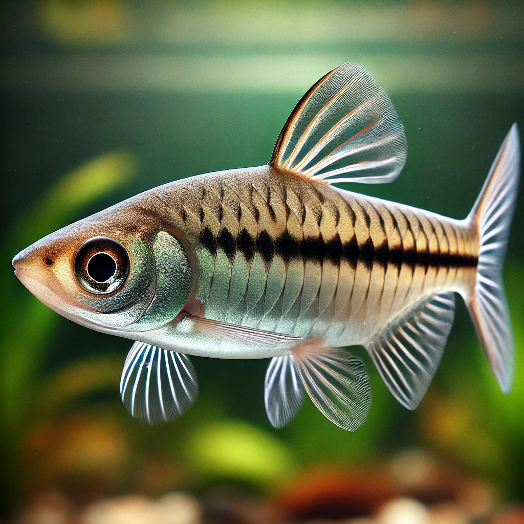 Barbus lateristriga Skäggig