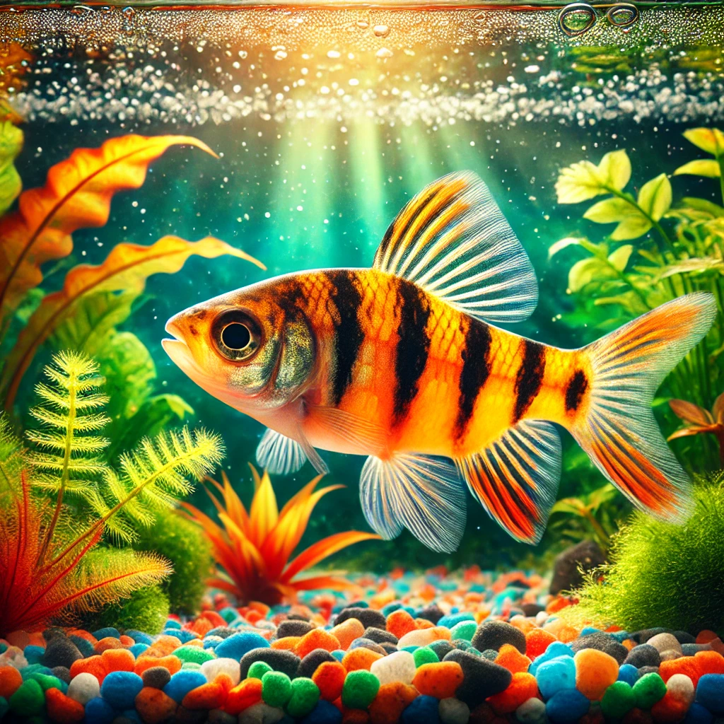 Barbus tetrazona Sumatra skäggig