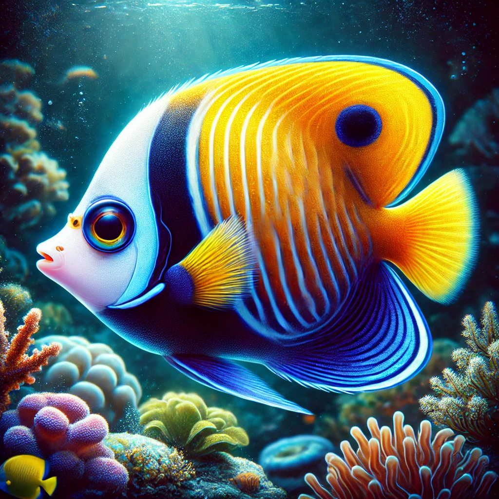 Centropyge bicolor Två tonig