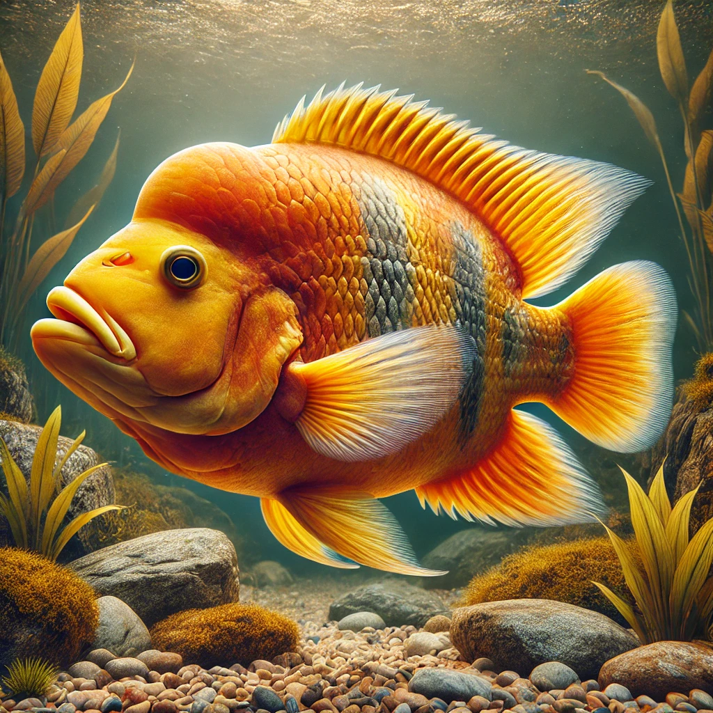 Cichlasoma citrinellum röd djävul