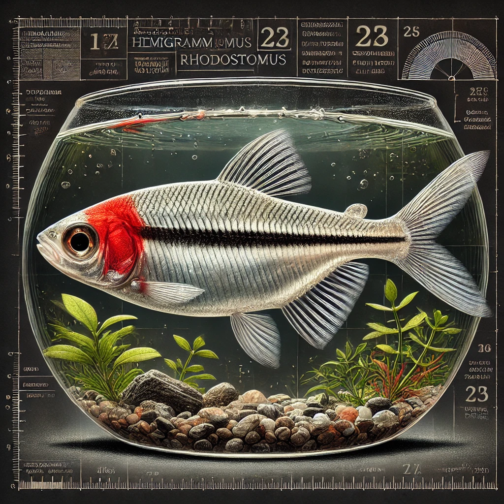 Hemigrammus rhodostomus röd näsa