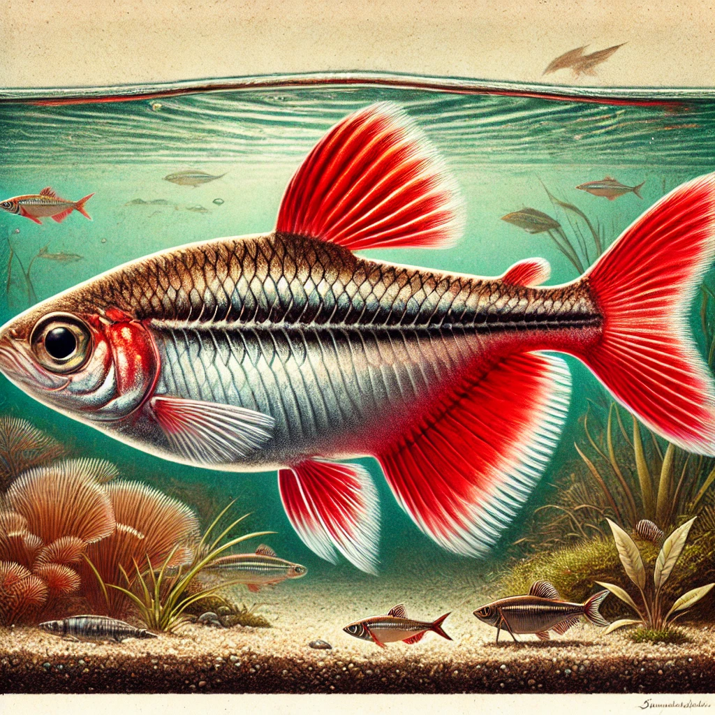 Hyphessobrycon flammeus Roo Tetra från Rio