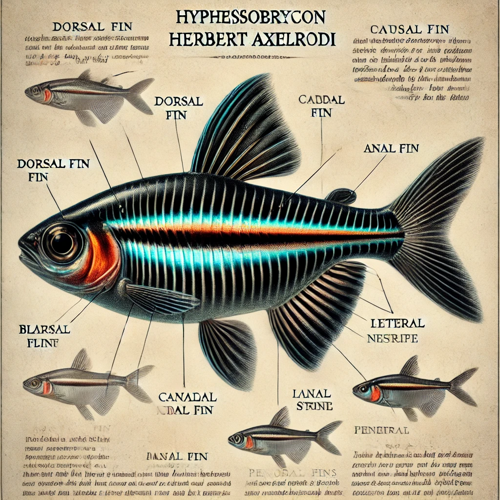 Hyphessobrycon herbertaxelrodi Svart neon