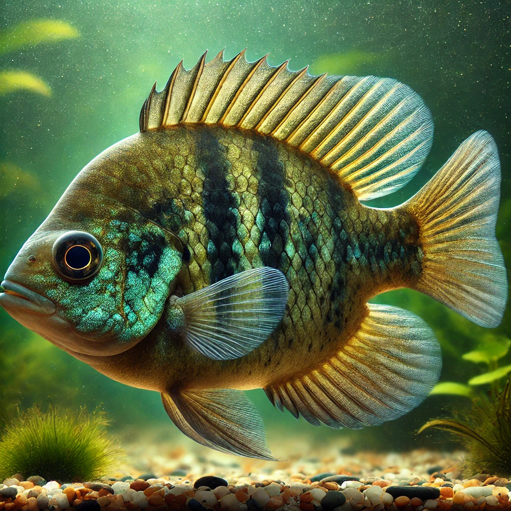 Lepomis macrochirus Blå solstång