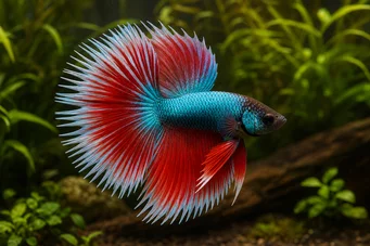 Betta splendens halfsun Kämpe