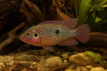 Hemichromis guttatus Röd hemichromis (guttatus)