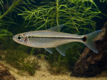Hemigrammopetersius septentrionalis Norra afrikanska tetra-néon