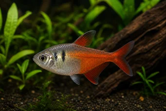 Hyphessobrycon flammeus Roo Tetra från Rio