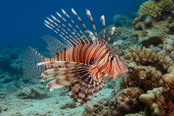 Pterois radiata (Utstrålad poängfisk)