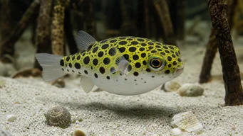 Tetraodon nigroviridis (Grönt tetrodon)