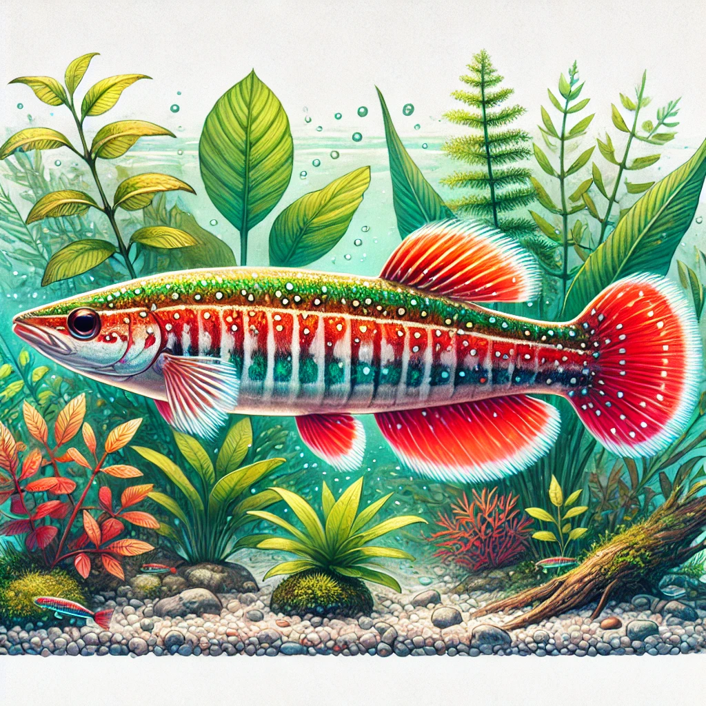 Nannostomus beckfordi ar... Gyllene penna fisk