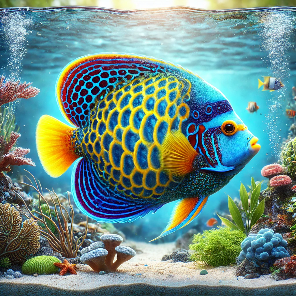 Pomacanthus semicirculatus Halvcirklar