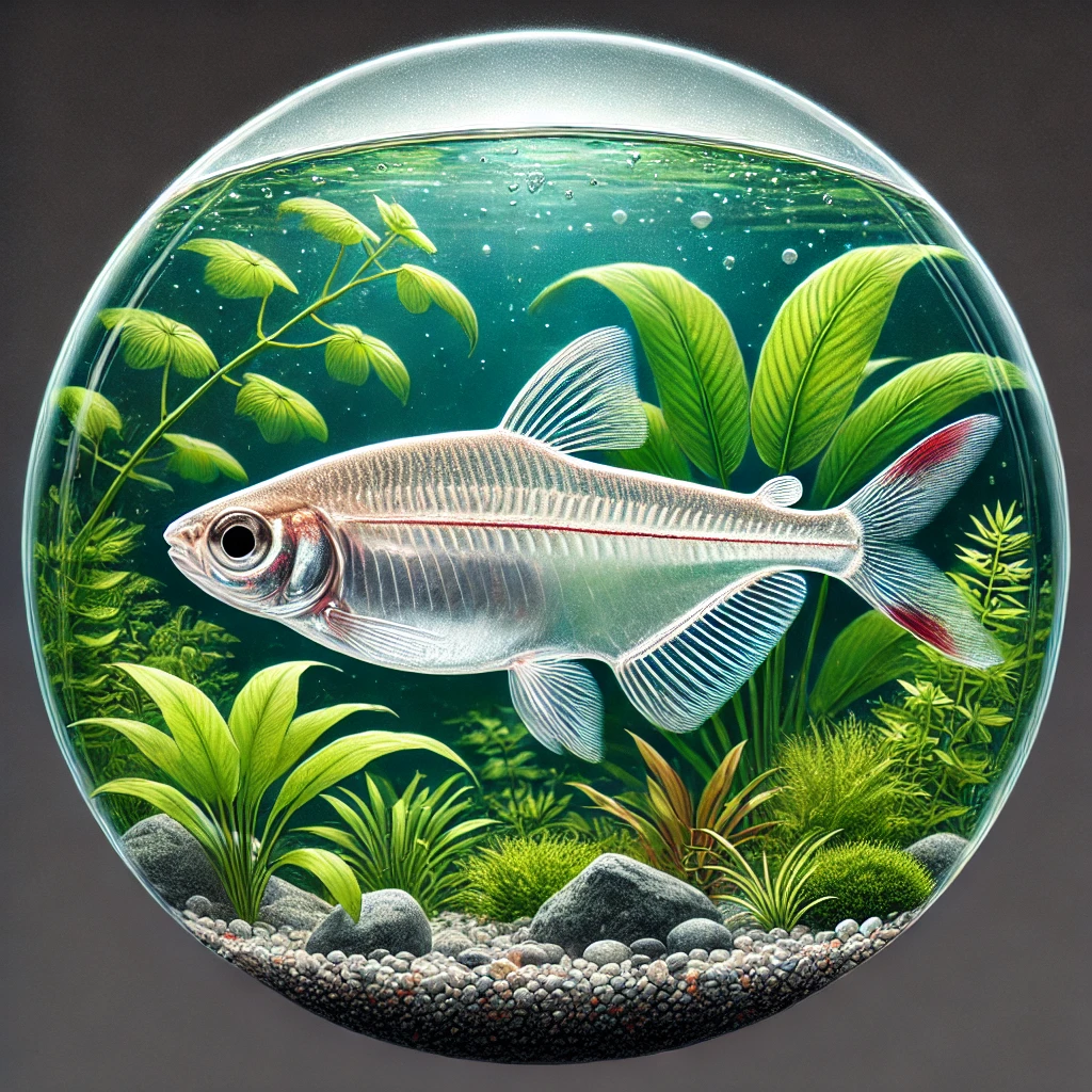 Prionobrama filigera Rött stappglaskaraktär